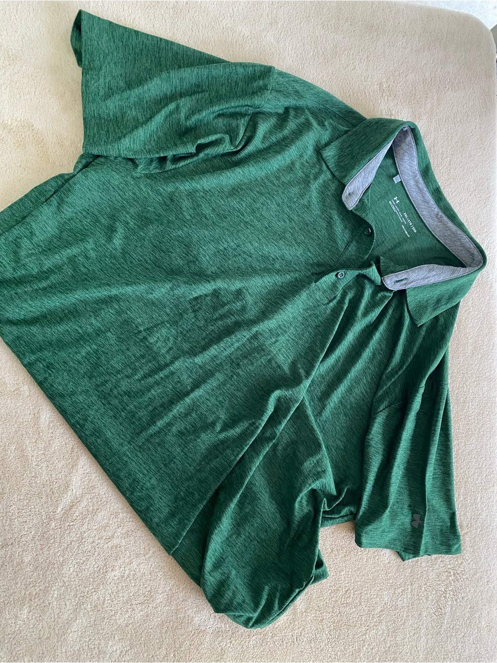 Jordan Green Heather Polo with Gray Trim